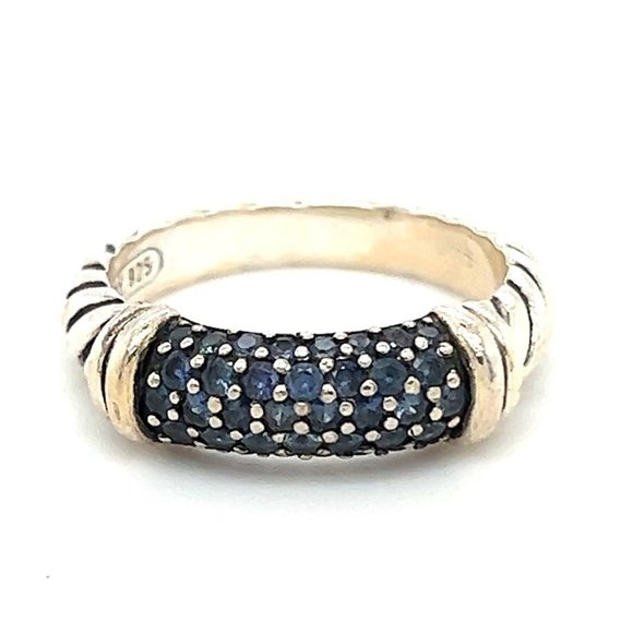 David Yurman Jewelry - D.Y. 925 Pave Blue Sapphires Ring
